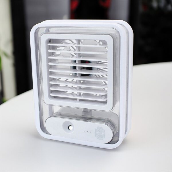 Ventilador Portátil Umidificador Luminária USB De Mesa 3 Velocidades - Image 2